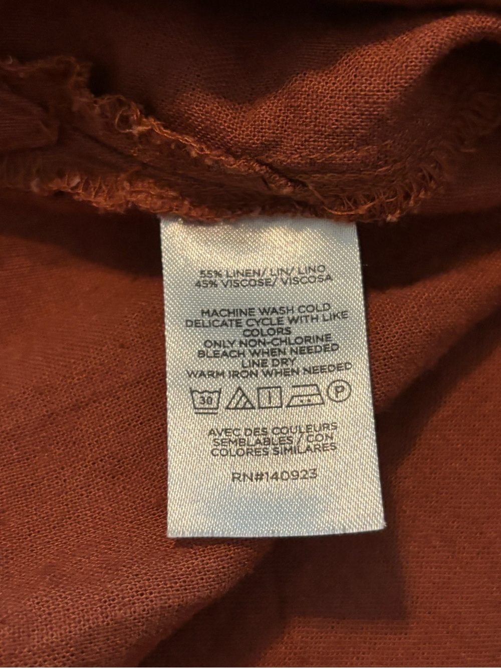 LOFT Linen Everyday Oversized Pocket Shirt - Intense Copper - Picture 8 of 9